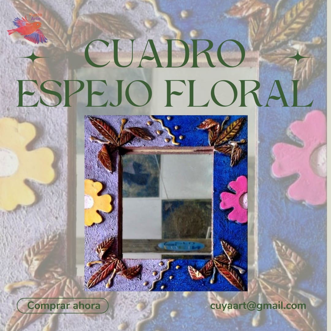 Cuadro espejo floral