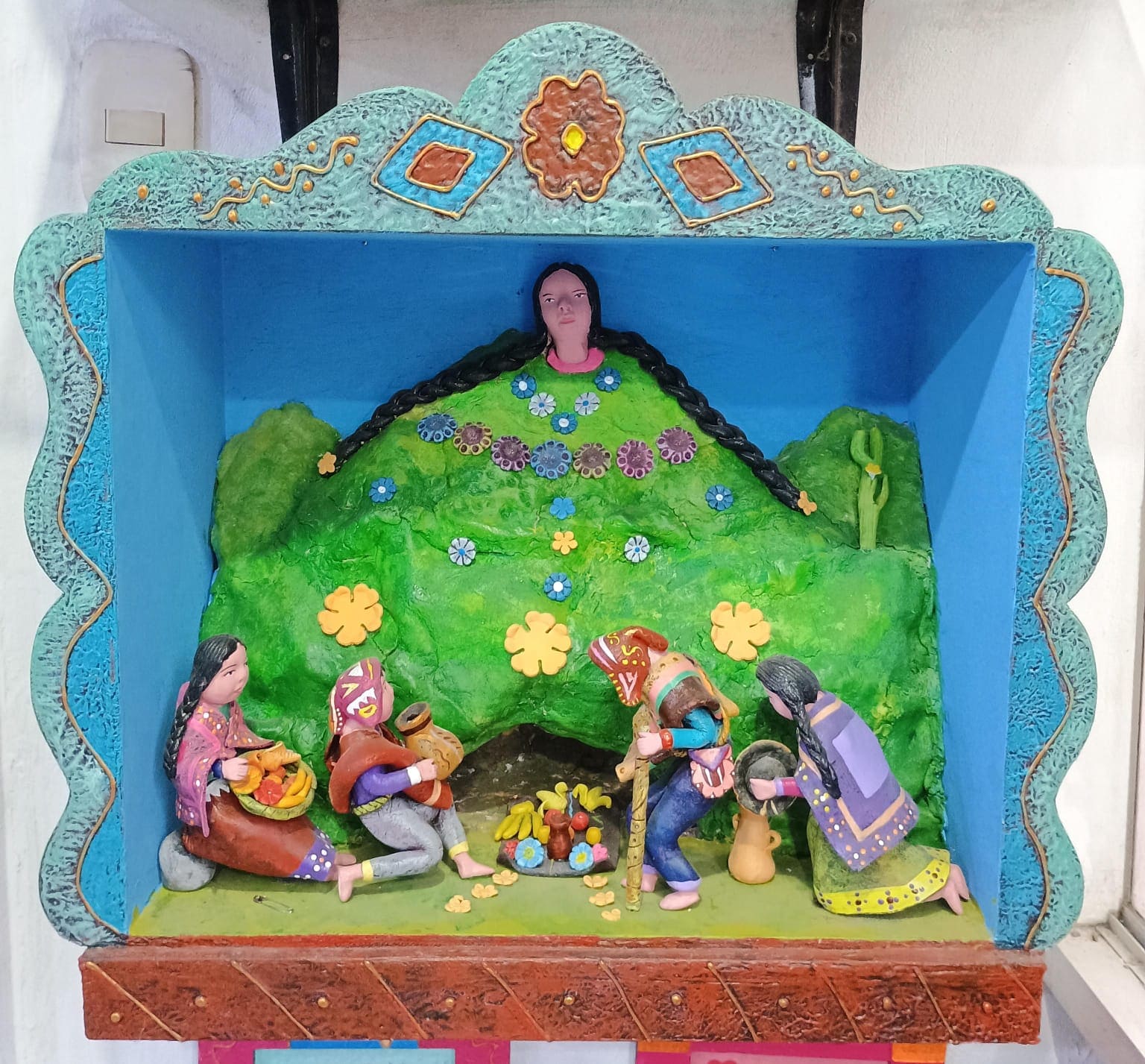 Retablo andino de la madre tierra